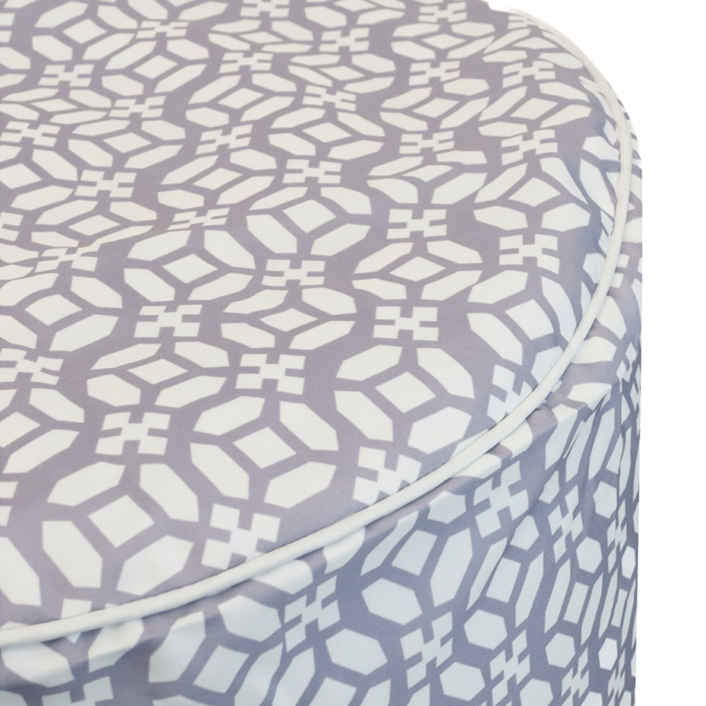 Streetwize Grey Geo Outdoor Pouf Ottoman Image 4