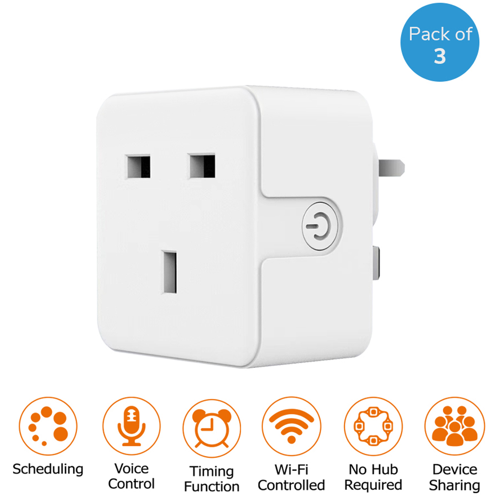 ENER-J 3 Piece Wi-Fi and Bluetooth Smart 13A Plug Set Image 6