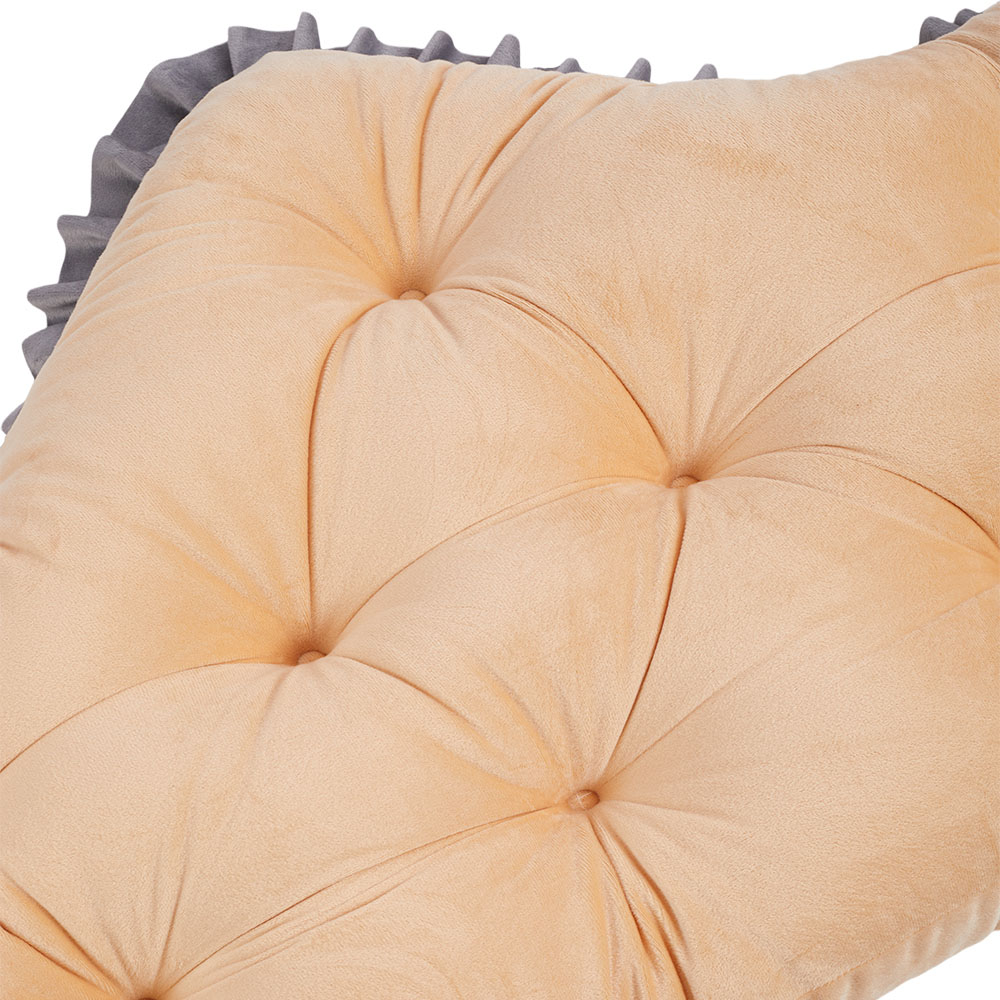 Living and Home Amber Camel and Grey Button Tufted Crown Headboard Pillow 60 x 150cm Image 6