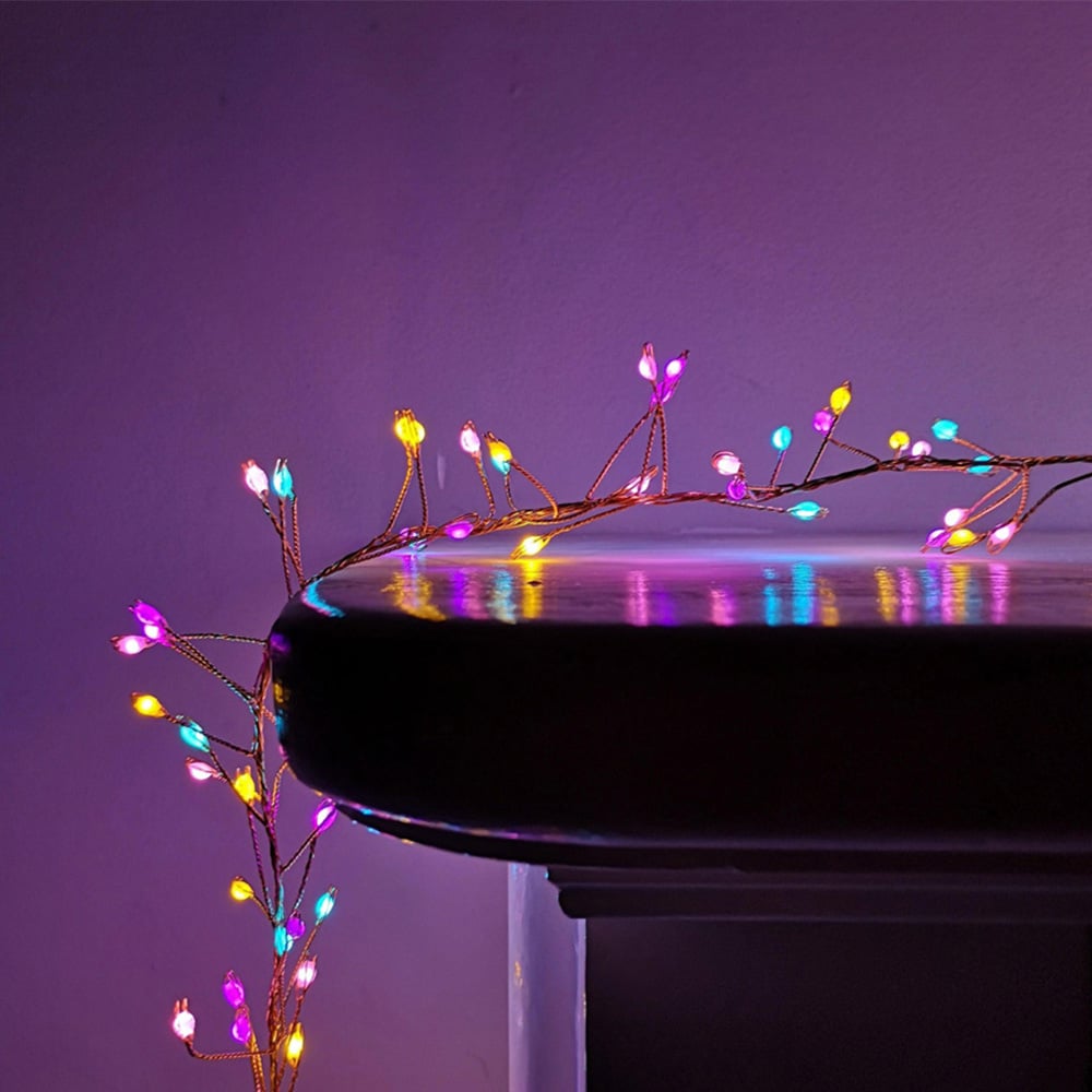 Premier UltraBrights 800 Multicolour LED Rose Gold Pin Wire Christmas Cluster Light 5.5m Image 5