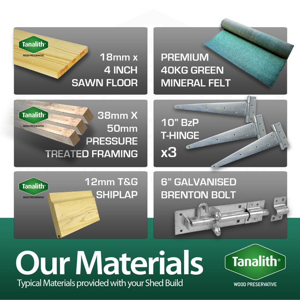 DIY Sheds 5 x 5ft Tongue and Groove Timber Pent Security Garden Shed Image 6