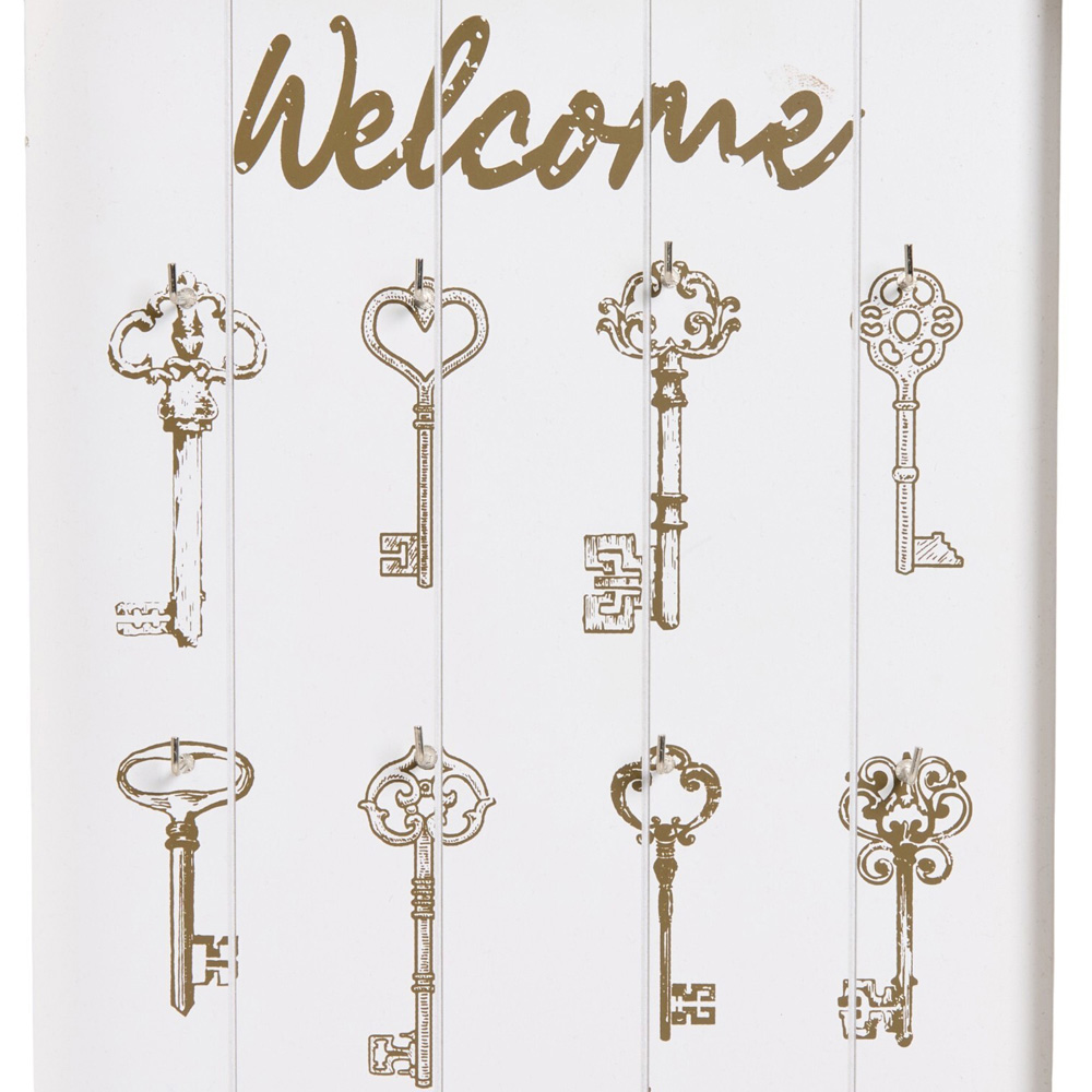Wooden Keys Wall Plaque Cream Image 4