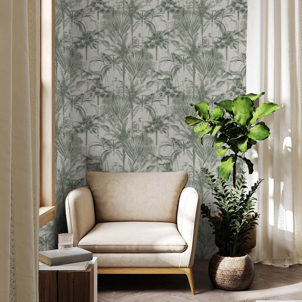 Sublime Jungle Green Textured Wallpaper Image 3