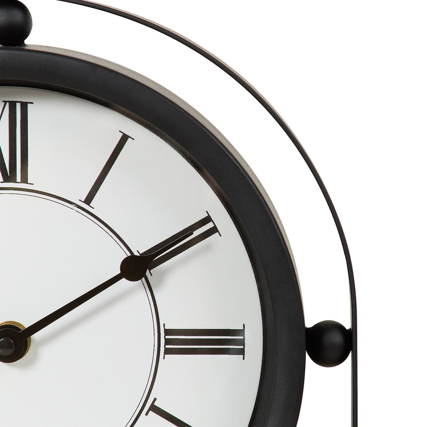 Wooden Mantle Clock - Black Image 4