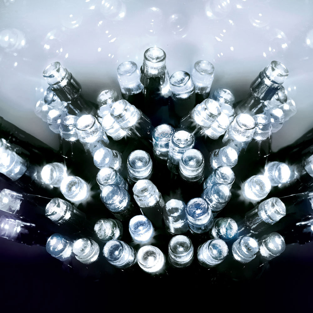 Premier TimeLights 24 Cool White LED Multi-Function Green Cable String Light 2.3m Image 3