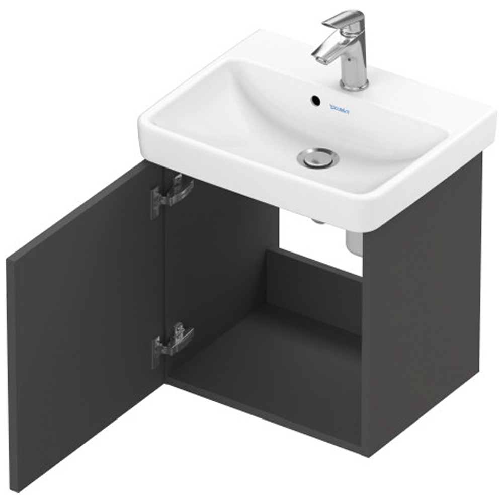 Duravit No.1 Right Hand Matt Graphite Wall Hung Vanity Unit 478 x 440mm Image 2