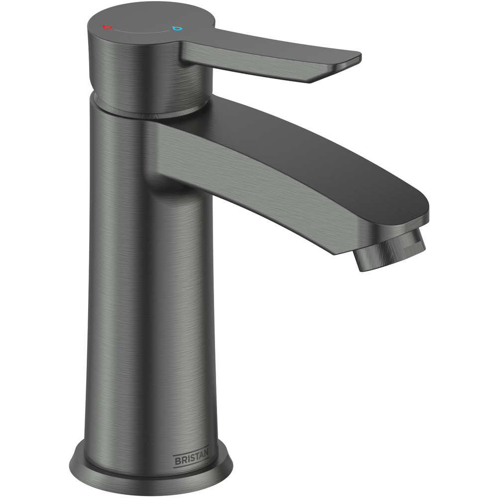 Bristan Apelo Gunmetal Grey Cool Start Basin Mixer with Clicker Waste Image 3