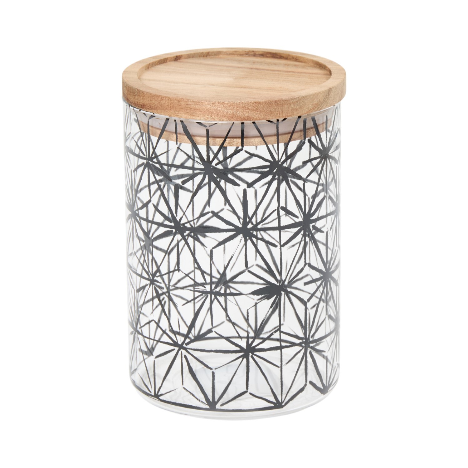 Glass Canister with Acacia Lid 700ml Image 1