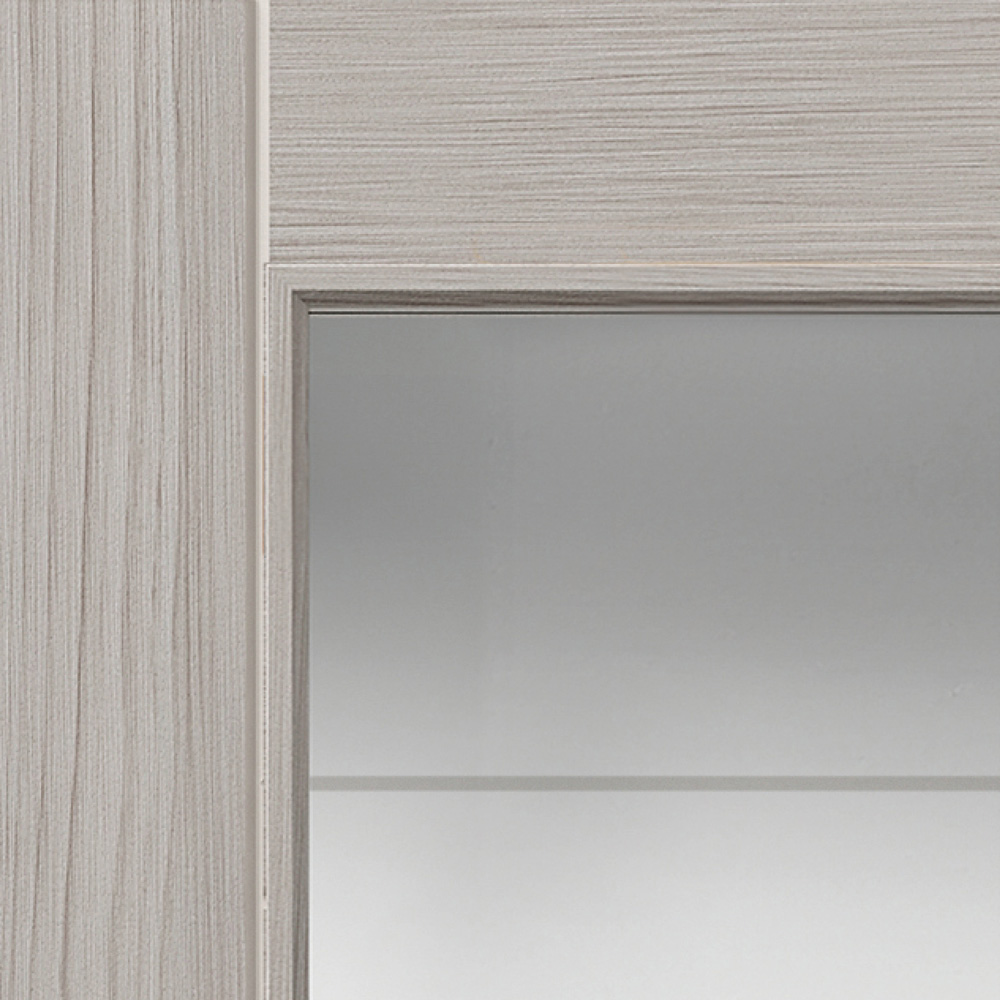 JB Kind Tigris Laminates Light Grey Full Glazed Internal Door 1981 x 686mm Image 3