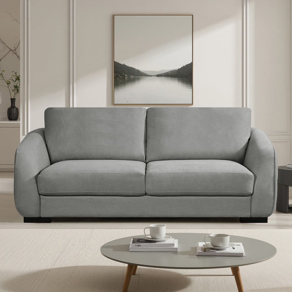 Artemis Home Fairview 3 Seater Grey Fabric Sofa Image 3