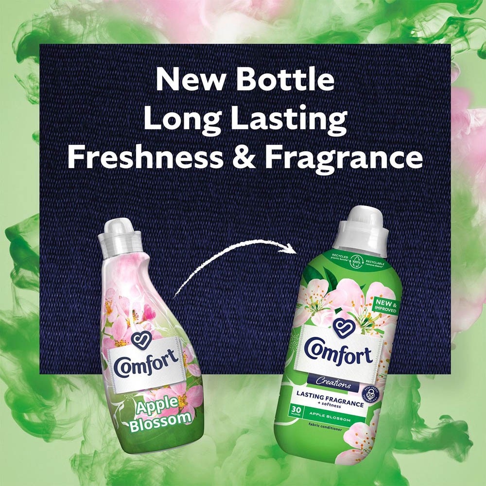 Comfort Creations Apple Blossom Lasting Fragrance Fabric Conditioner 30 Washes 900ml 4 Pack Image 7