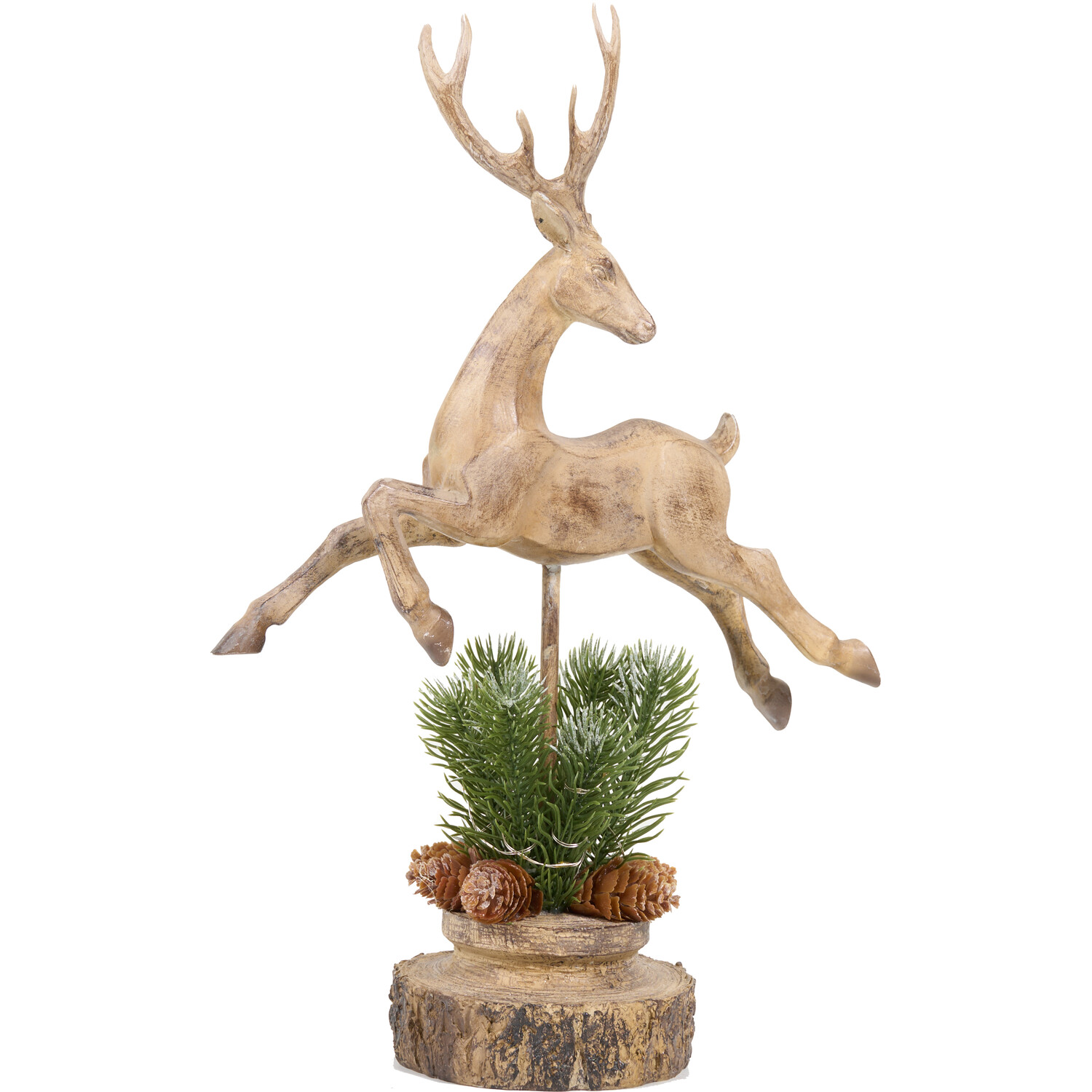Prancing Reindeer Ornament Wood Image 3