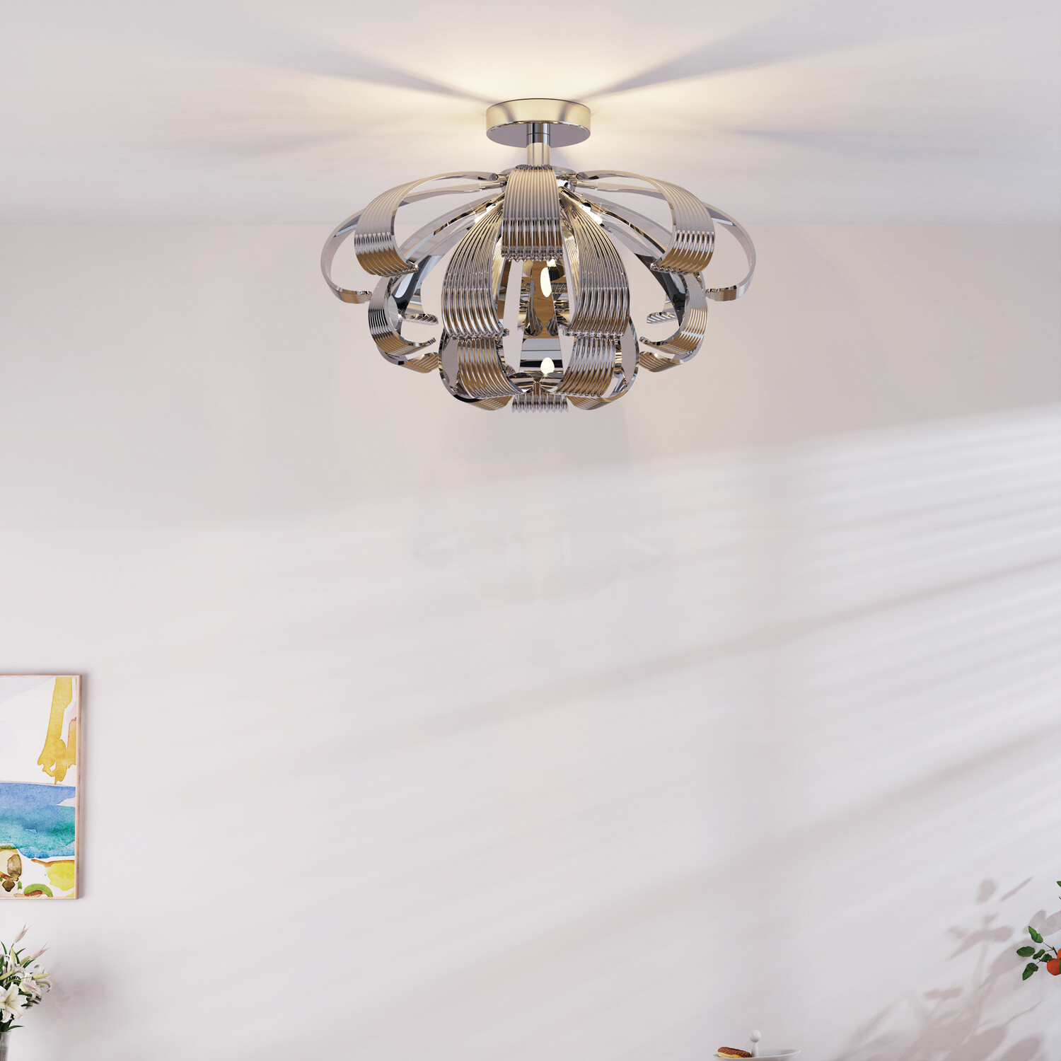 Milan Ceiling Fitting Chrome Image 4