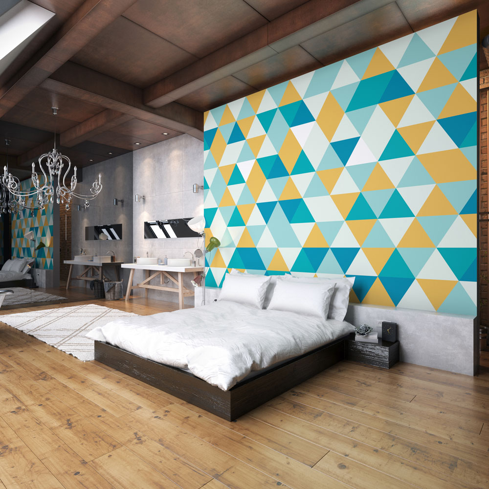 Origin Murals Geometric Green Wall Mural Image 3