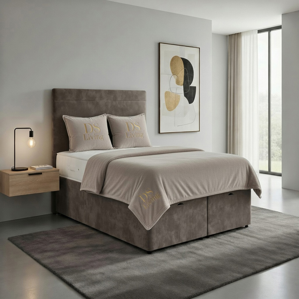 DS Living Muse Double Grey Divan Bed Image 3