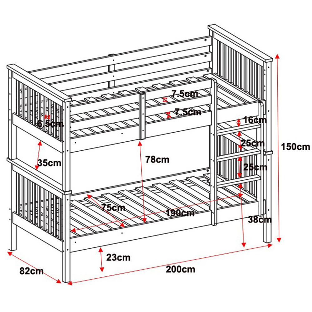 Flair Zoom Small Single White Bunk Bed Image 3