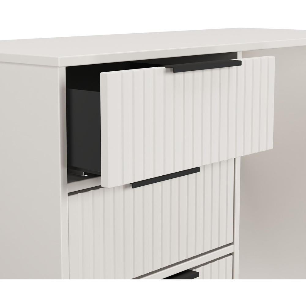 Crowndale Fluted 4 Drawer Kashmir Matt Vanity Dressing Table Ready Assembled Image 6