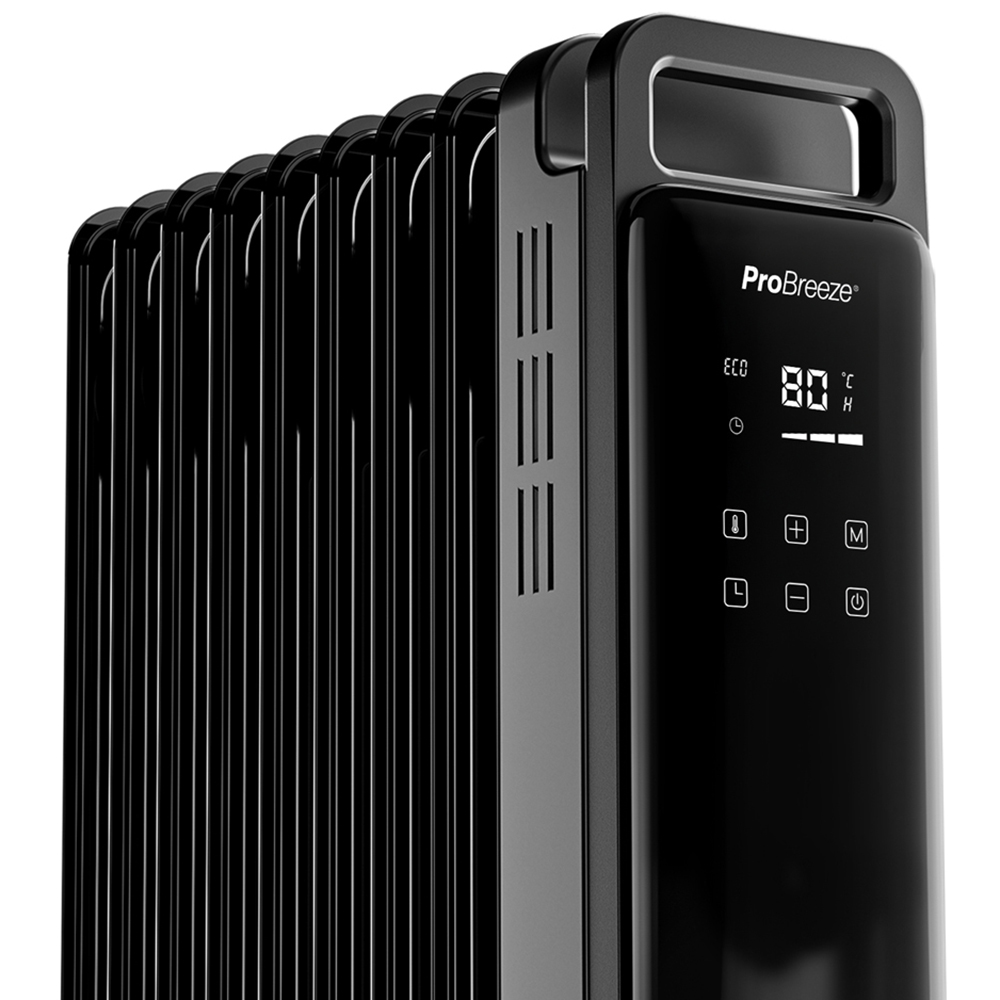 Pro Breeze OmniWarm Black 11 Fin Oil Filled Radiator Eco Heater with Smart App Control 2500W Image 6