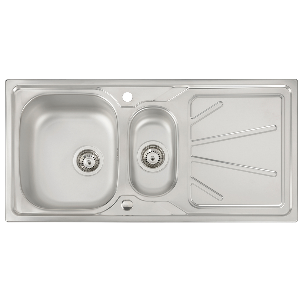 Trydent Stainless Steel 1.5 Bowl Kitchen Sink 1000mm Image 1