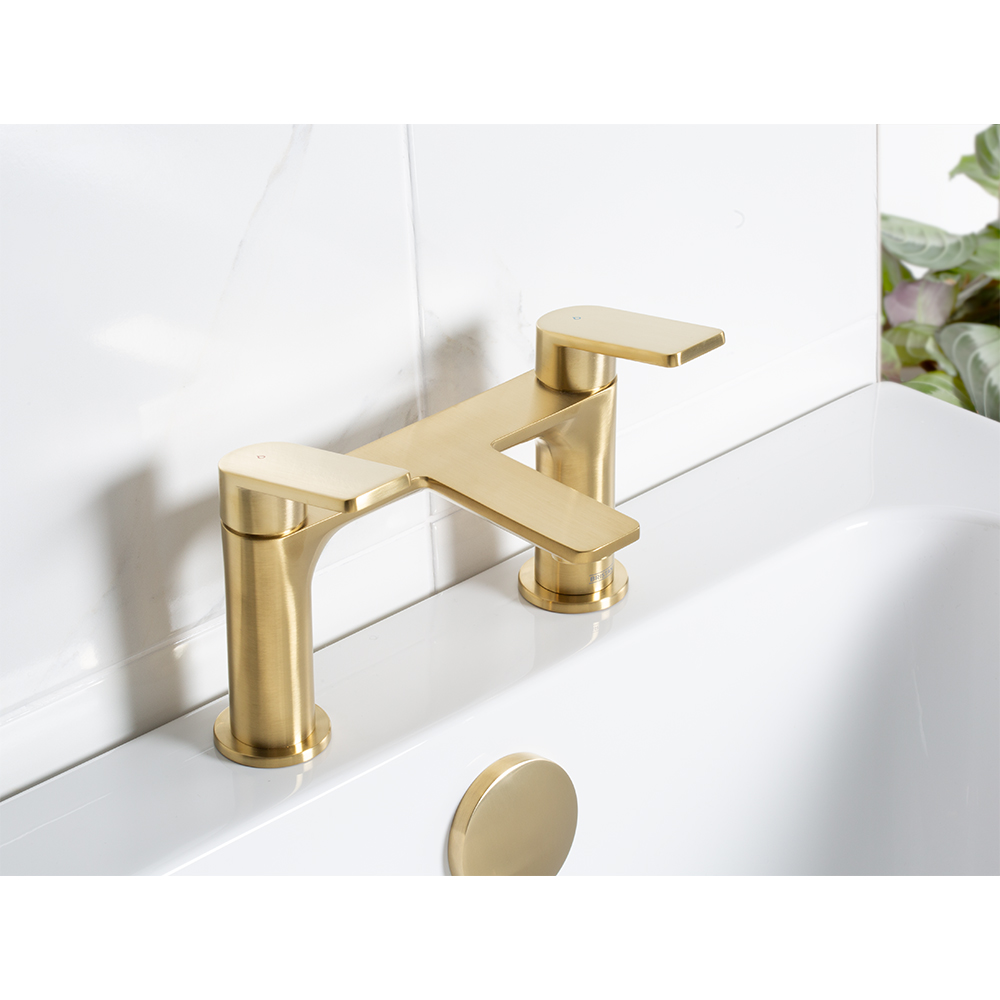 Bristan Frammento Brushed Brass Bath Filler Tap Image 4