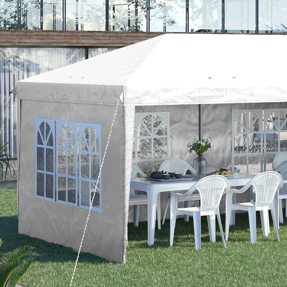 3x6m Heavy Duty Gazebo White Image 3