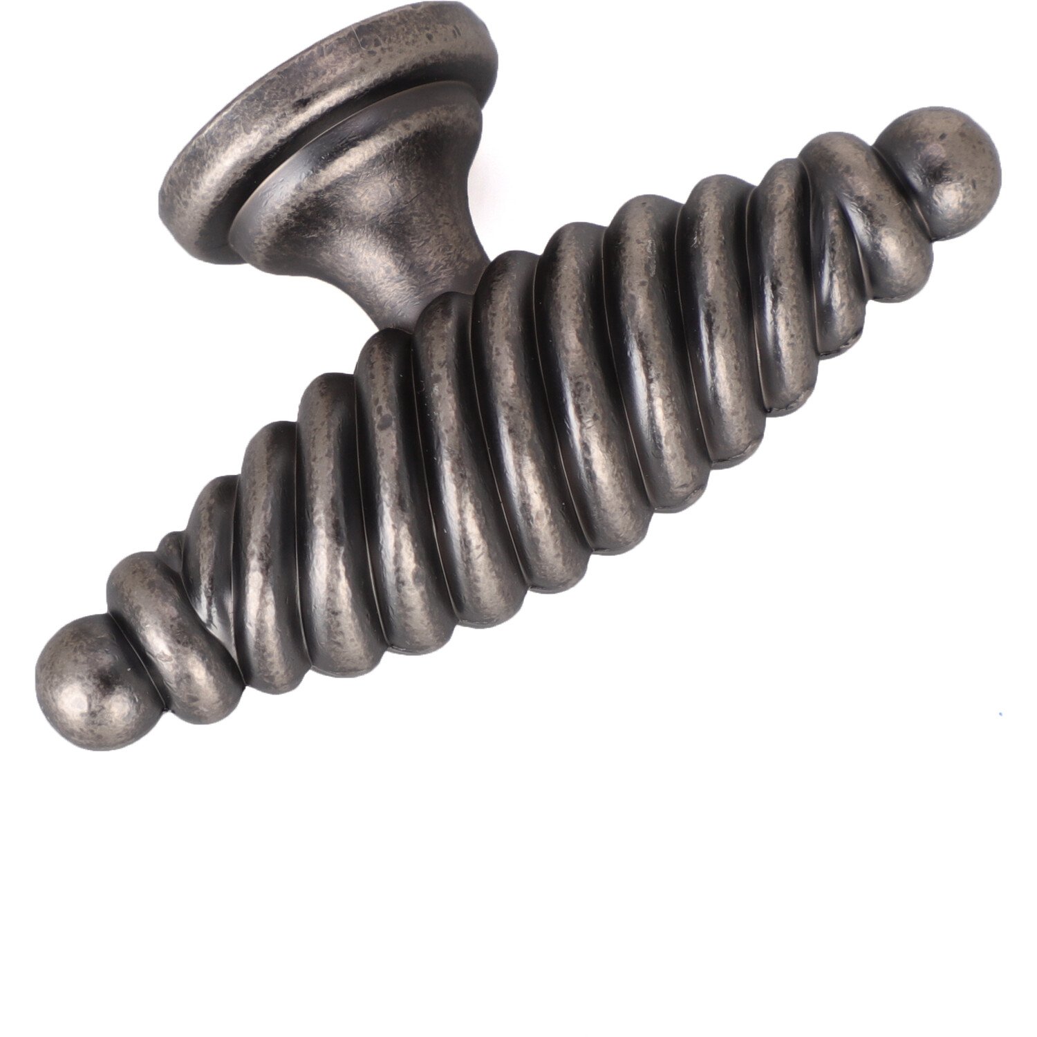 Pack of 4 Labyrinth Roped Cabinet Knobs Antique Pewter Image 2