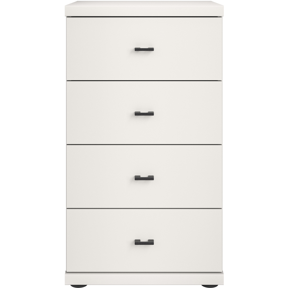Homebase Cortiva White and Slate 4 Drawer Chest of Drawers Image 3