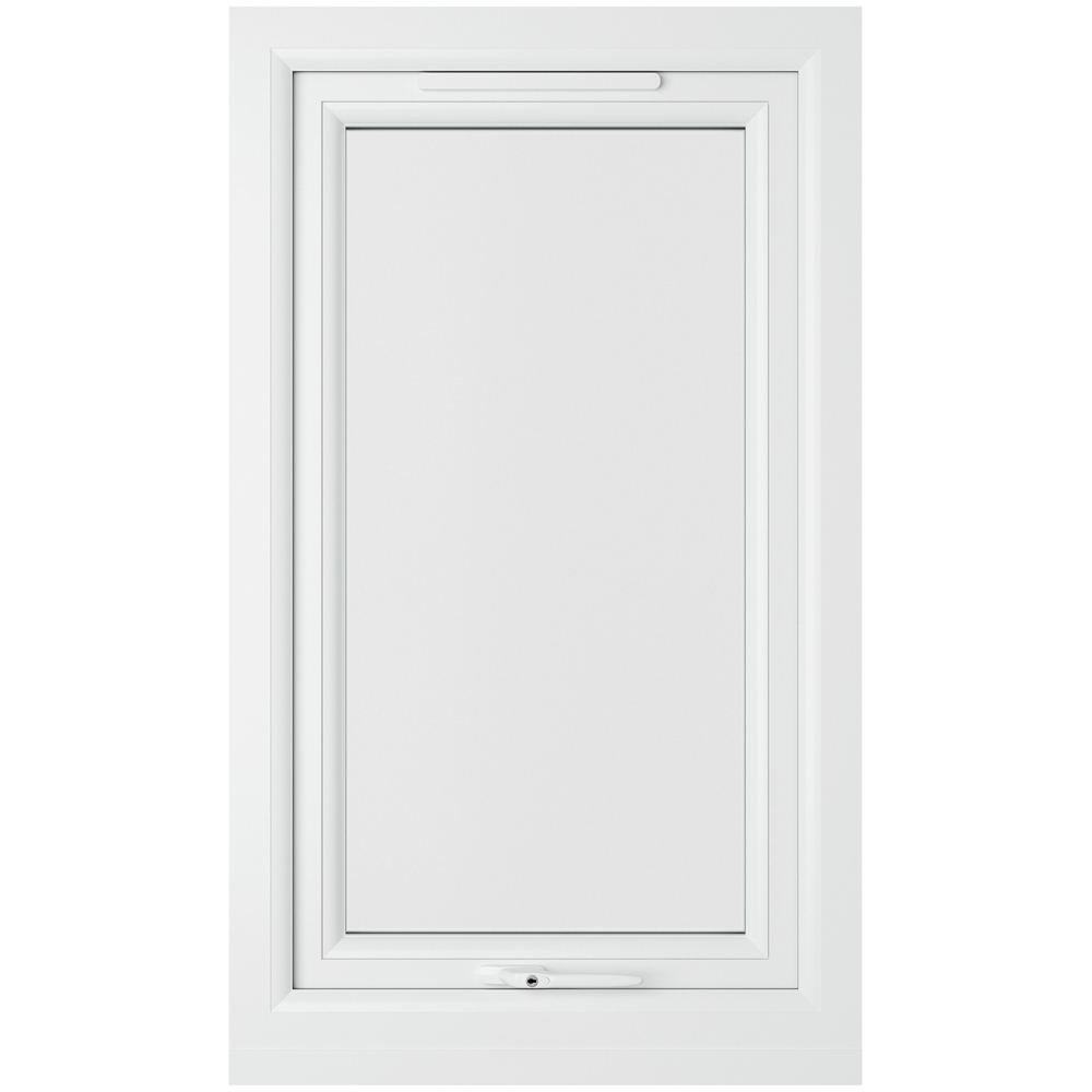 Crystal uPVC Double Glazed Window Top Hung Opener Grey White Clear Glass 610x1040mm Image 2