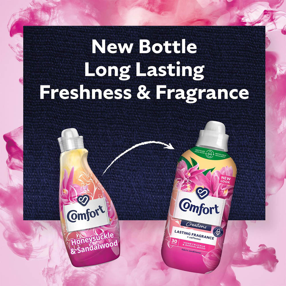 Comfort Creations Honeysuckle and Sandalwood Fabric Conditioner 30 Washes 900ml 12 Pack Image 5