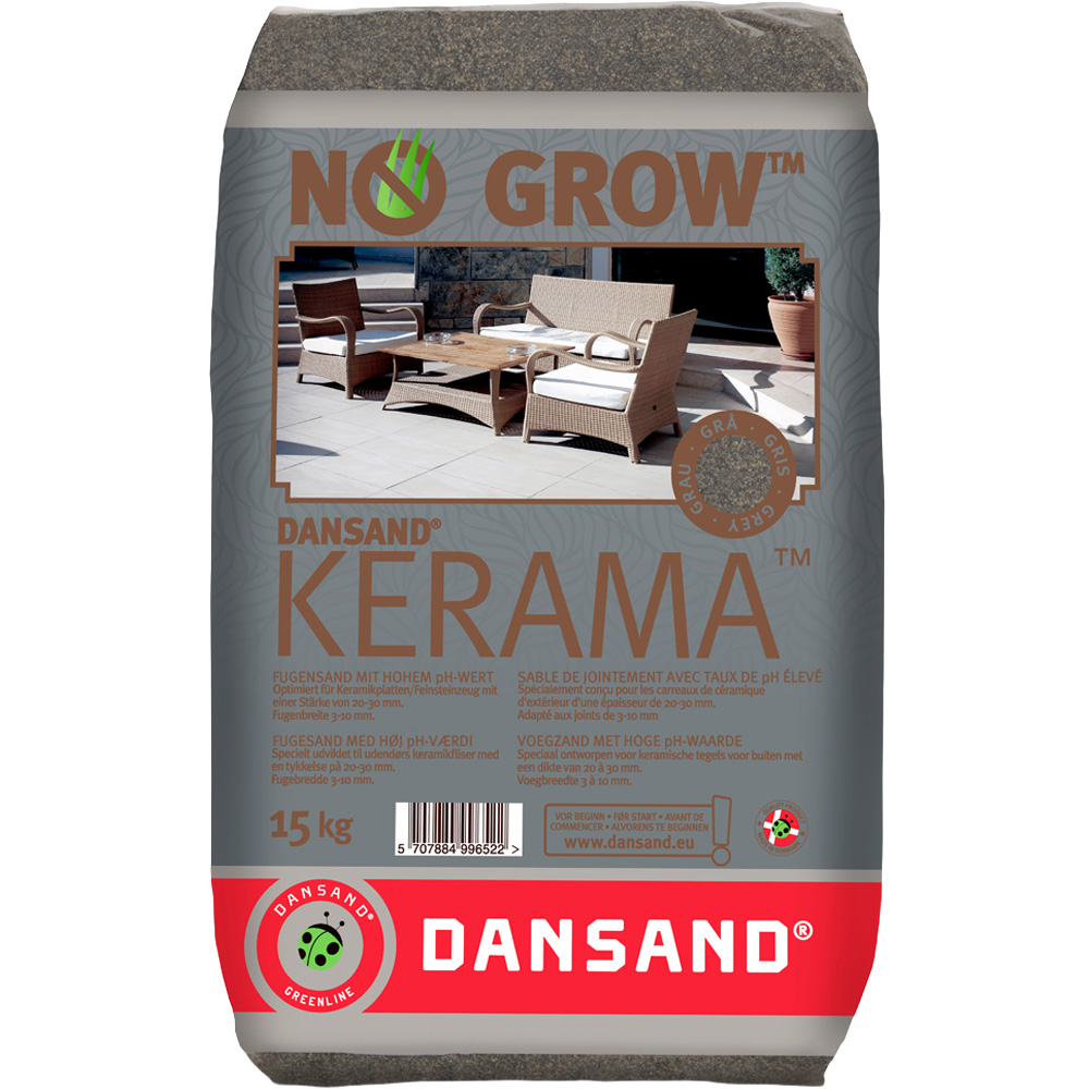Dansand NO GROW Kerama Grey Ceramic and Porcelain Patio Tile Joint Filling Sand 15kg 2 Pack Image 2