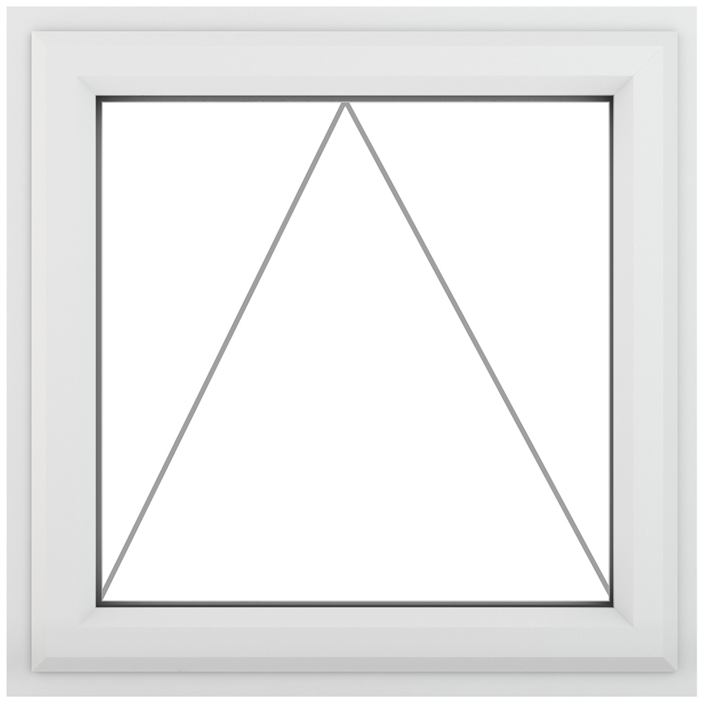 Crystal uPVC Double Glazed Window Top Hung Opener White Clear Glass 610x610mm Image 2