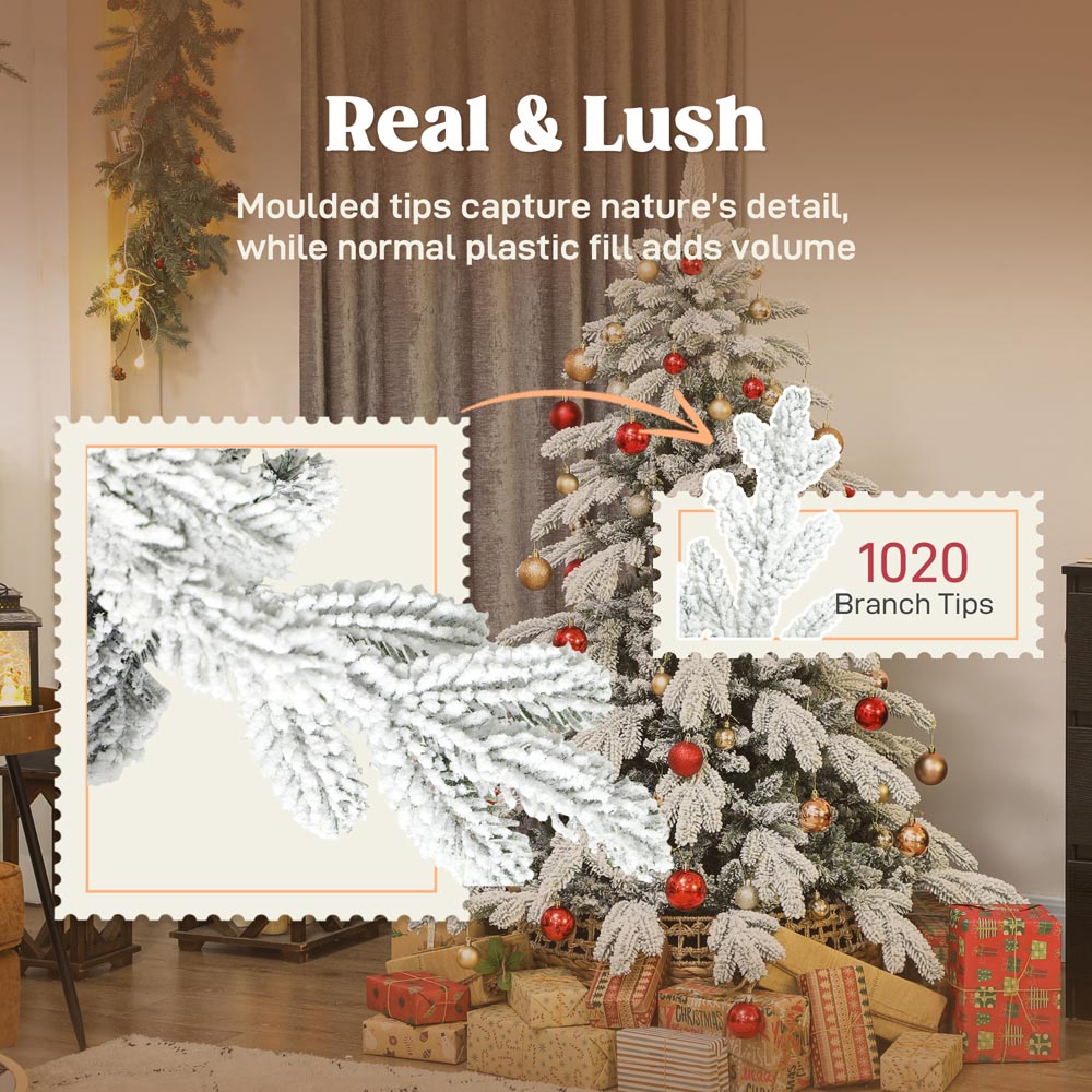 Everglow Snow Flocked Artificial Christmas Tree 5ft Image 5