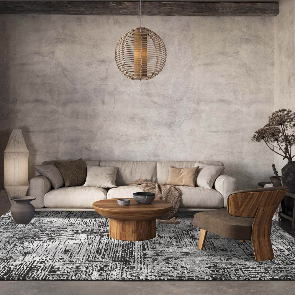 Desire Rugs Belgravia Metallic Sheen Modern Illusion Design Grey Rug 200 x 290cm Image 2