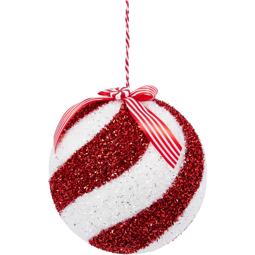 Large Candy Cane BaubleRed Image 2