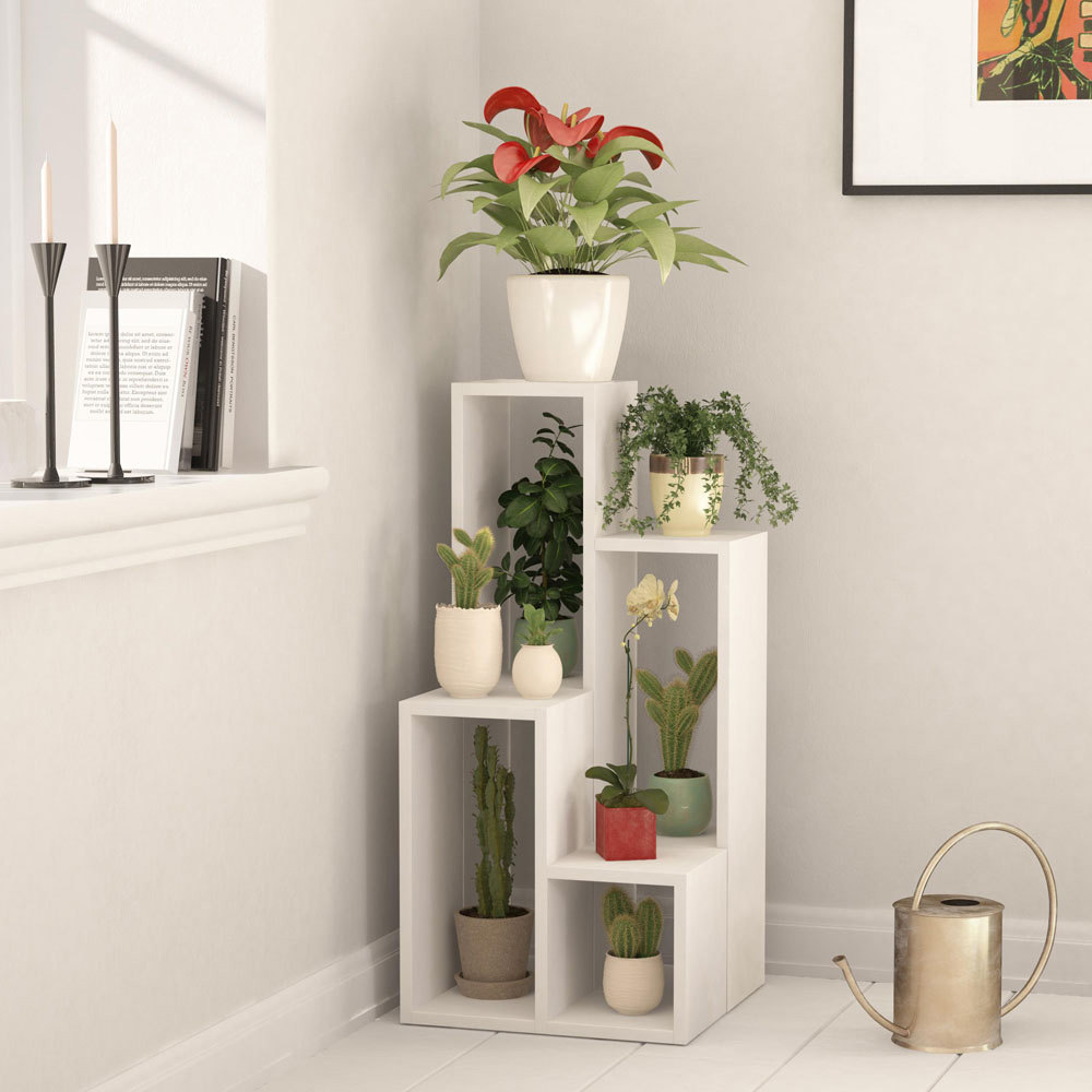 Decortie Sule White Plant Stand 2 Pack Image 3