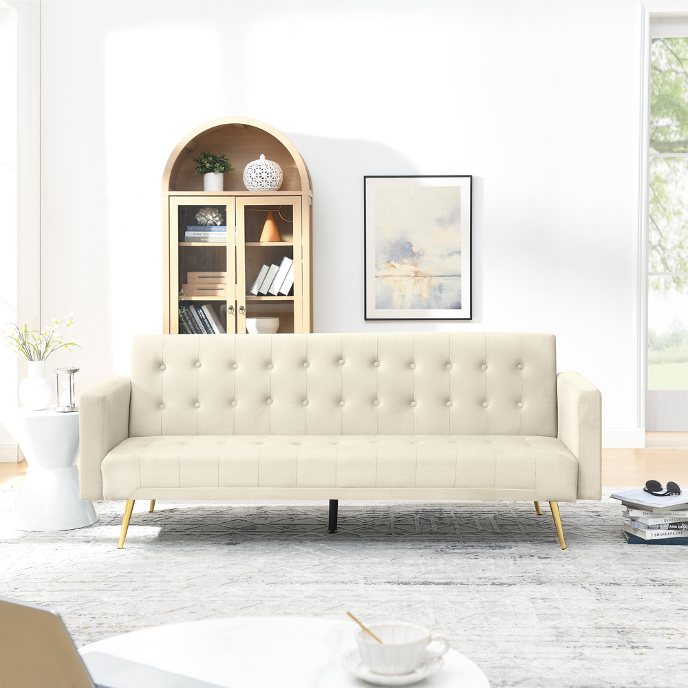 Indoor Living Olivia 3 Seater Natural Stone Sofa Bed Image 7