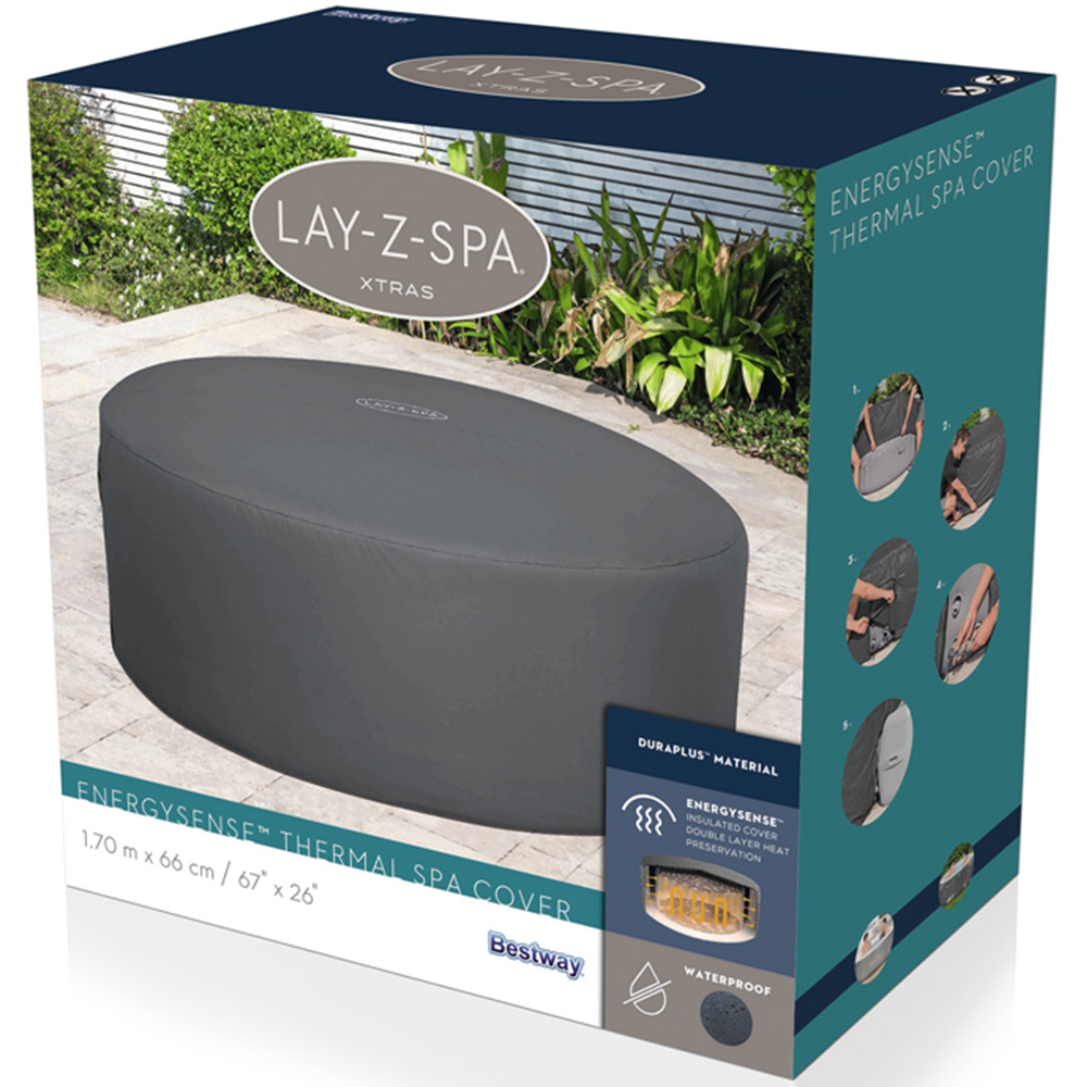 Lay-Z-spa EnergySense UV Resistant Round Hot Tub Thermal Cover 170 x 66cm Image 3