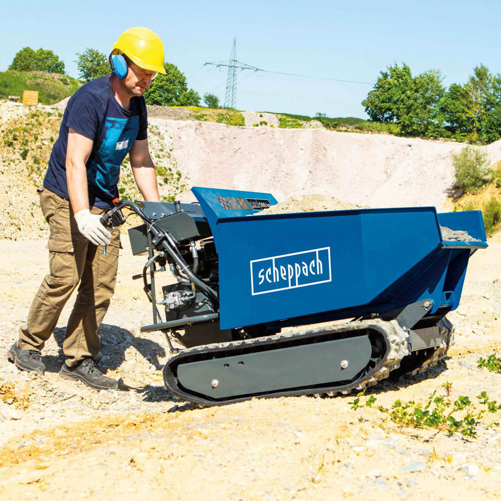 Scheppach DP5000 5.6HP Hydraulic Tip Petrol Tracked Dumper with 300L Tipping Container Image 9