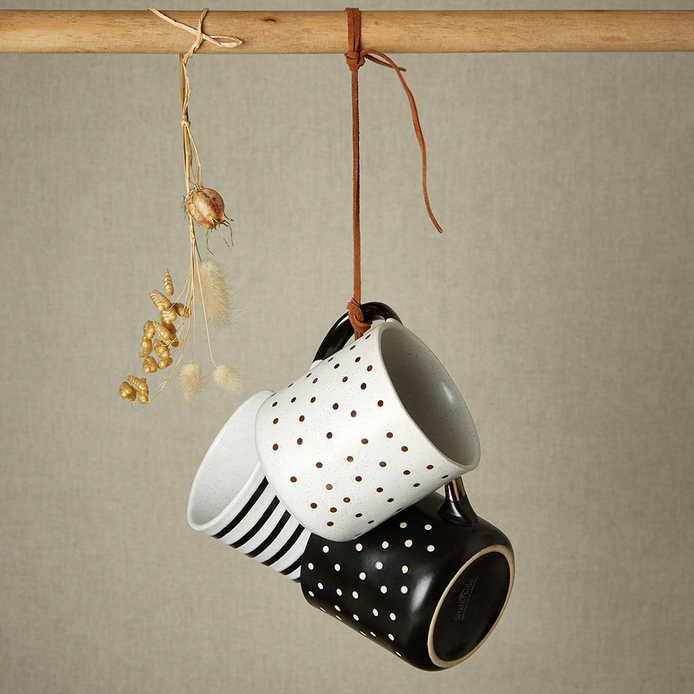 Waterside Stripe and Dot Metallic Mugs 6 Pack Image 2