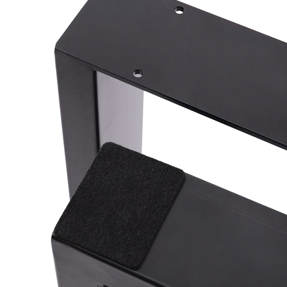 Living and Home 2 Pack Black Industrial Heavy Duty Rectangular Iron Table Legs 35 x 40cm Image 5