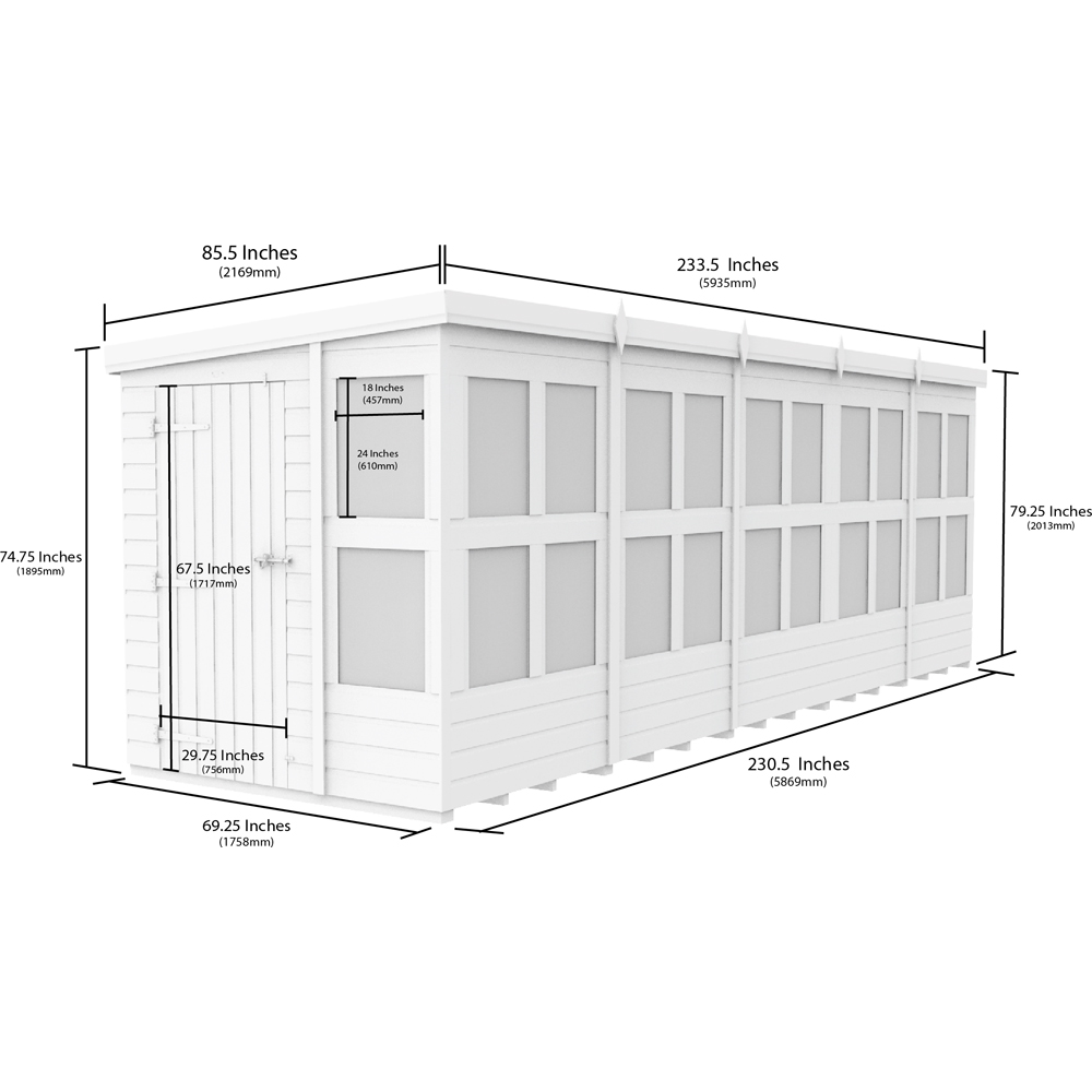 DIY Sheds 20 x 6ft Tongue and Groove Timber Apex Potting Shed Image 7