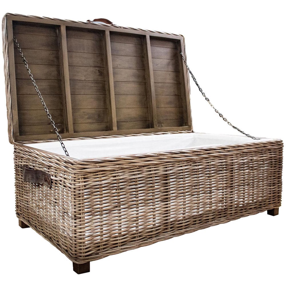 FWStyle Maya Grey Wash Handmade Lift Up Storage Coffee Table Image 3