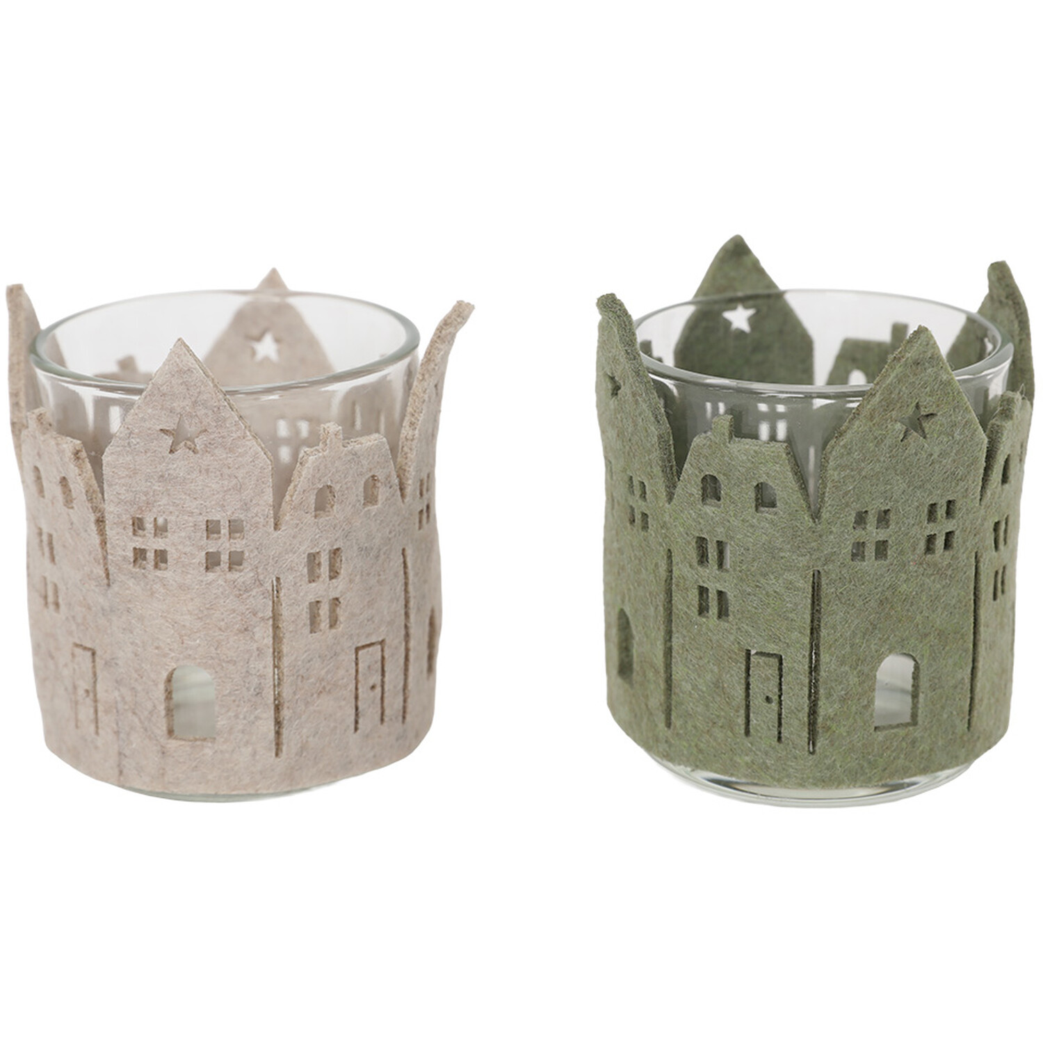 Felt House Scene Candle Holder Image 3