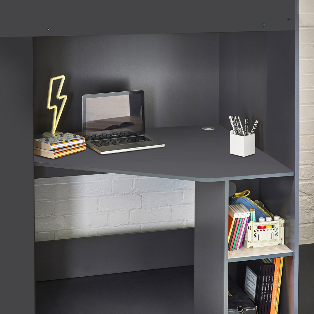 Julian Bowen Hercules Anthracite High Sleeper with Storage Image 5