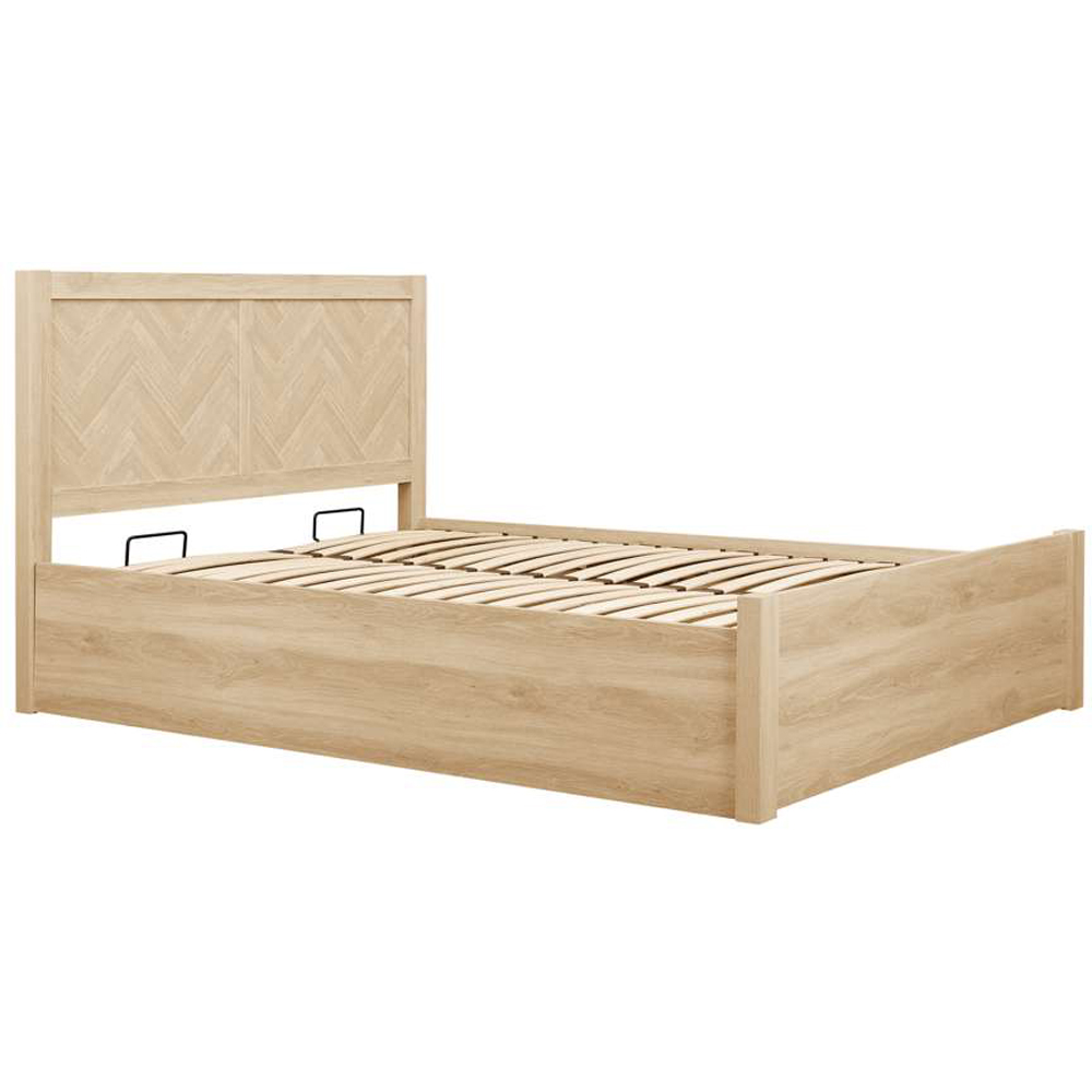 Birlea Herringford King Size Oak Ottoman Bed Image 2