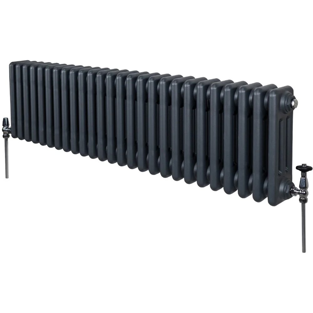 Monster Shop 3612 BTU Anthracite Grey Traditional 3 Column Radiator 300 x 1192mm Image 3