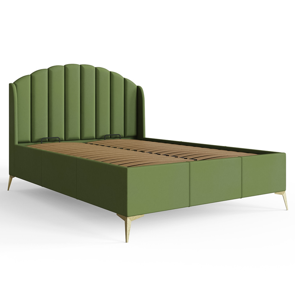 GFW Pettine King Size Green End Lift Ottoman Bed Image 4
