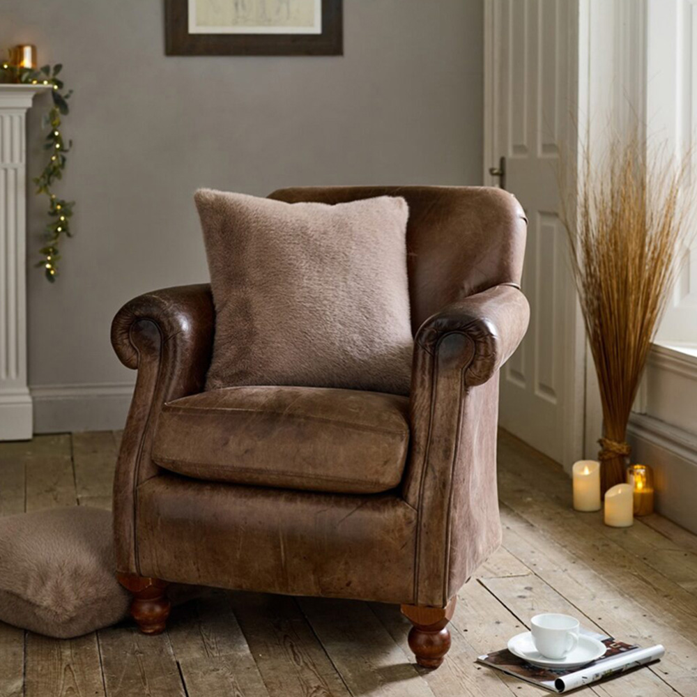 Deyongs Ashford Fawn Plush Polyester Cushion 50 x 50cm 2 Pack Image 2