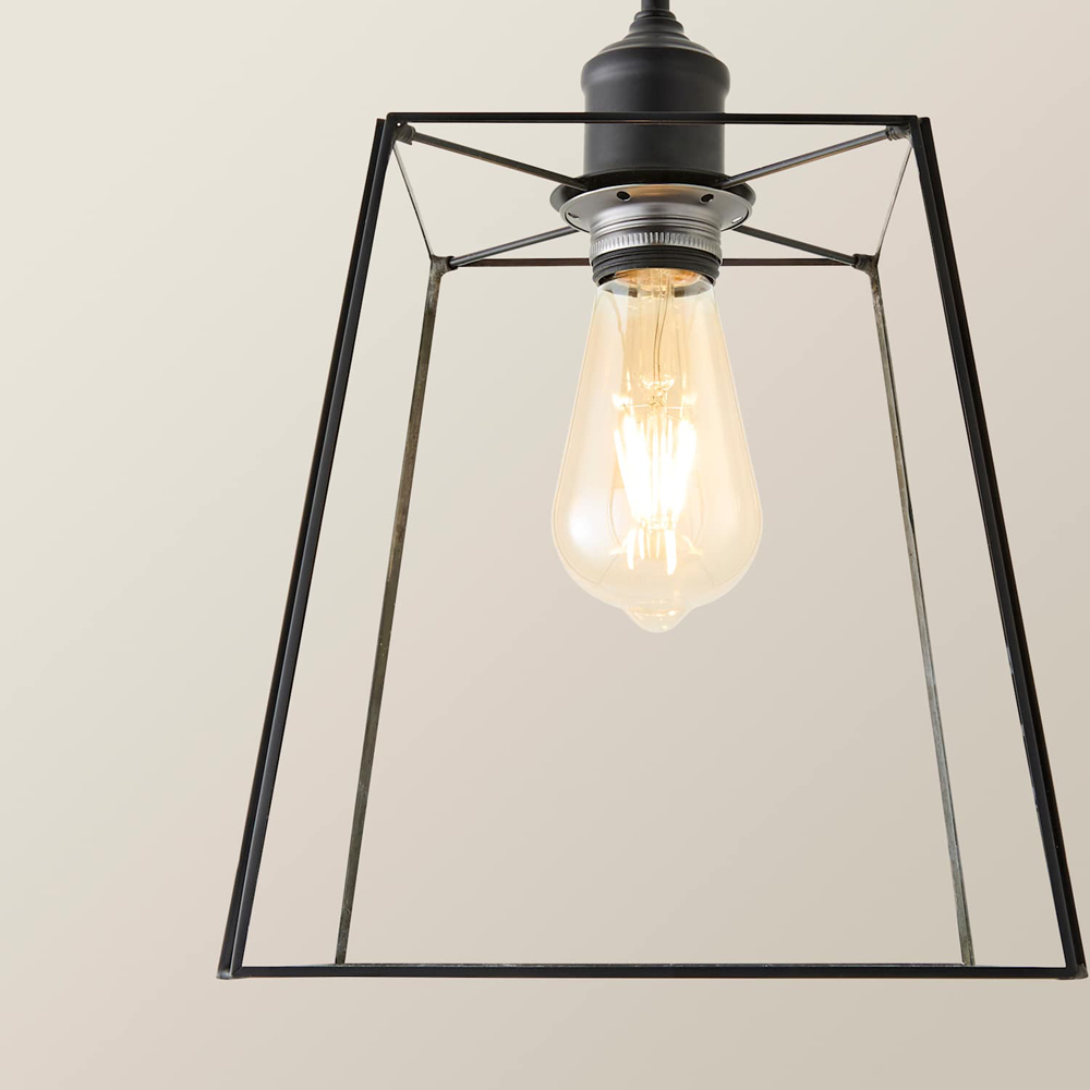 ValueLights Susie Glass Shade Matte Black Adjustable Drop LED Ceiling Pendant Light with Bulb Image 3
