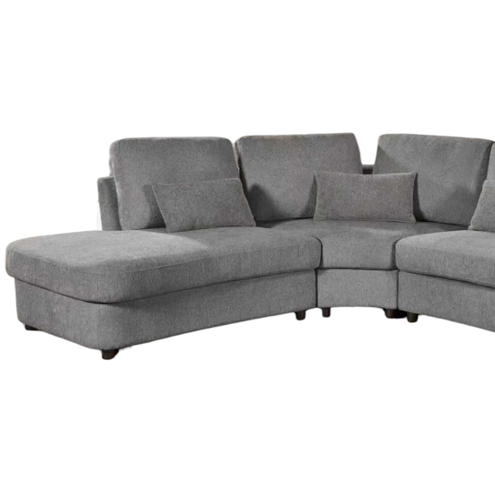 Mabel Corner Sofa Grey Right-hand Image 5